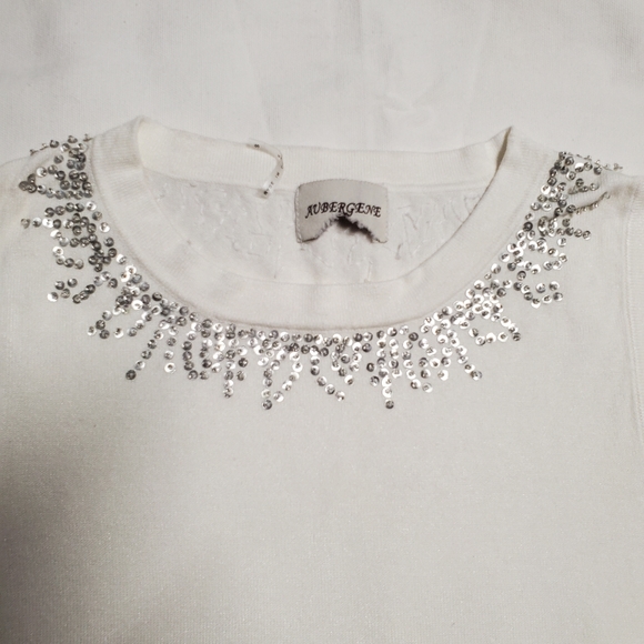 Vintage Beaded Neck Sleeveless Knit Top - Picture 3 of 3